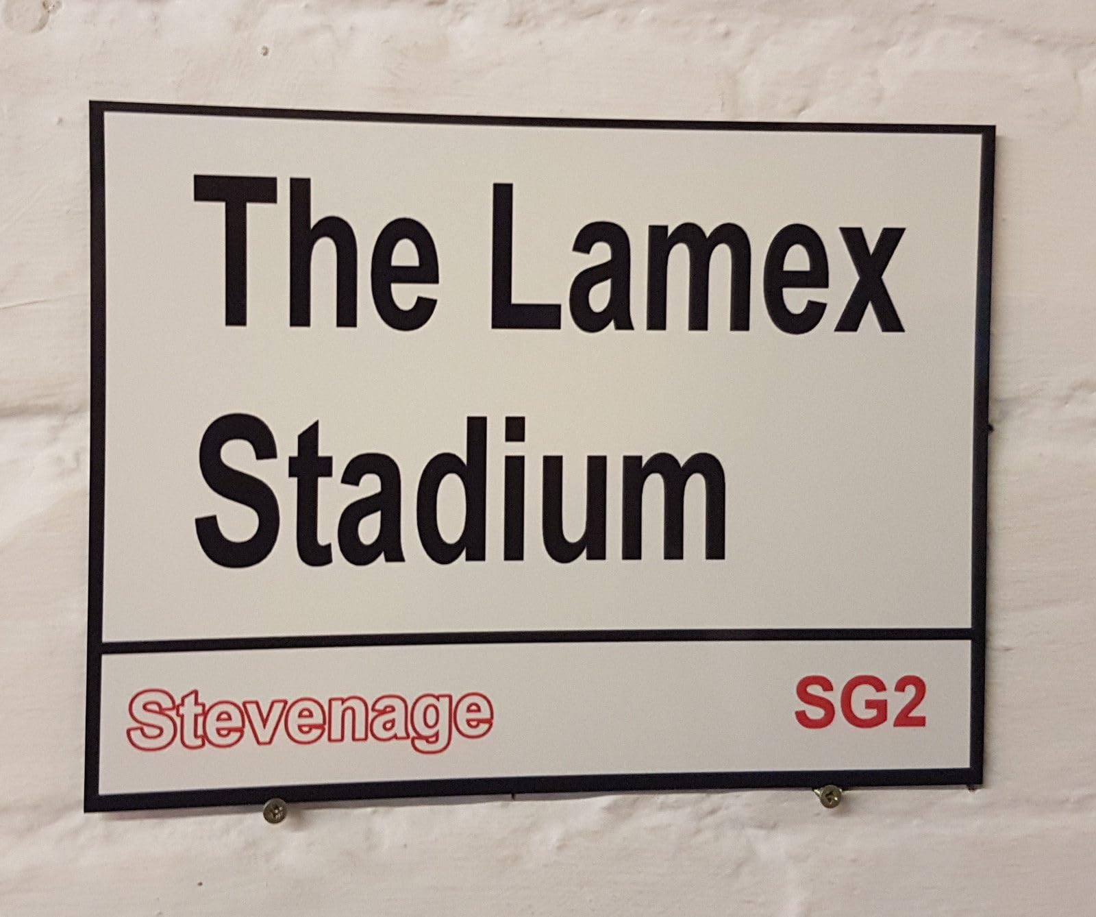Yelacecca Tin Sign A37406 New Metal Street Sign Stevenage Fc The Lamex Stadium Metal Street Sign 8X12 Inches