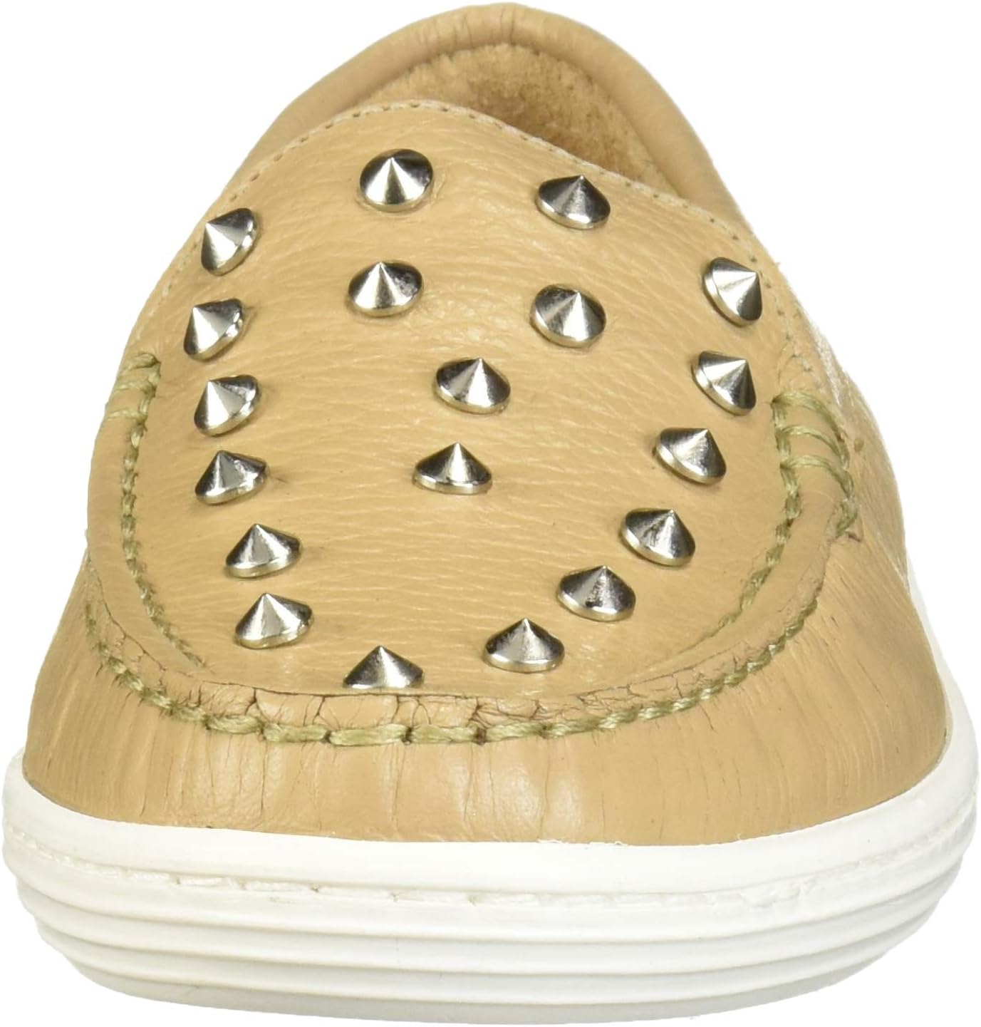 Marc Joseph New York Kid's Kids Boys/Girls Genuine Leather Studded Loafer Shoe, Black Grainy