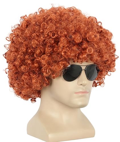 Miniatura 7 de Yuehong Pelucas de discoteca Afro cortas y esponjosas de color negro pelucas sintéticas de anime para cosplay pelucas divertidas para hombres y