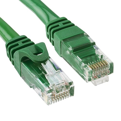 Vista 10 de Cmple - Cable de conexión Ethernet RJ45 Cat-6, Cable de red Cat6 de alta velocidad 10 Gigabit, Cable LAN Ethernet Cat 6 con conectores RJ45 chapados