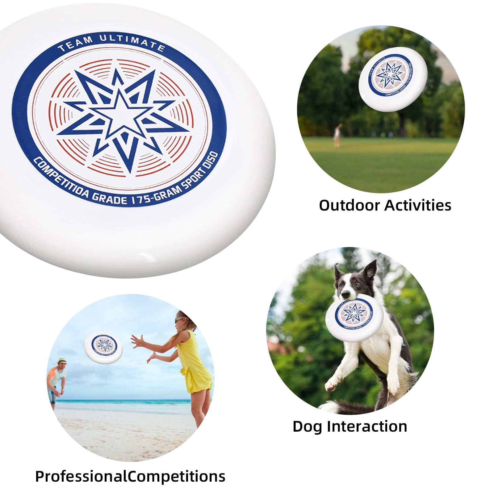 Frisbee de compétition, disque volant sportif ultime, disque de compétition professionnel, pour les sports de plein air amusants, convient aux joueurs occasionnels et aux professionnels (sac de