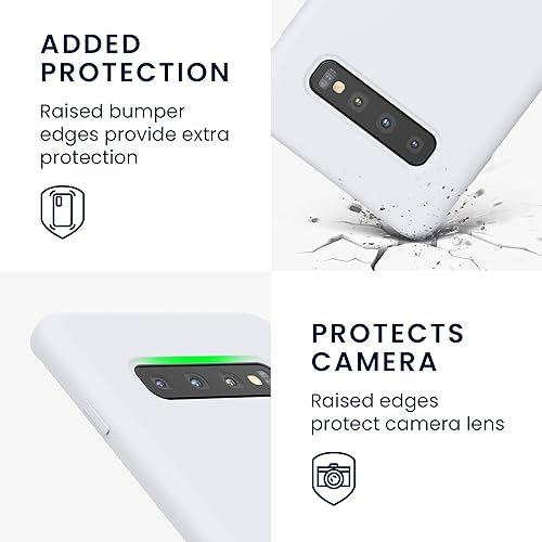 Miniatura 3 de kwmobile Funda compatible con Samsung Galaxy S10 PlusS10+ - Funda de silicona TPU con acabado suave, color blanco mate