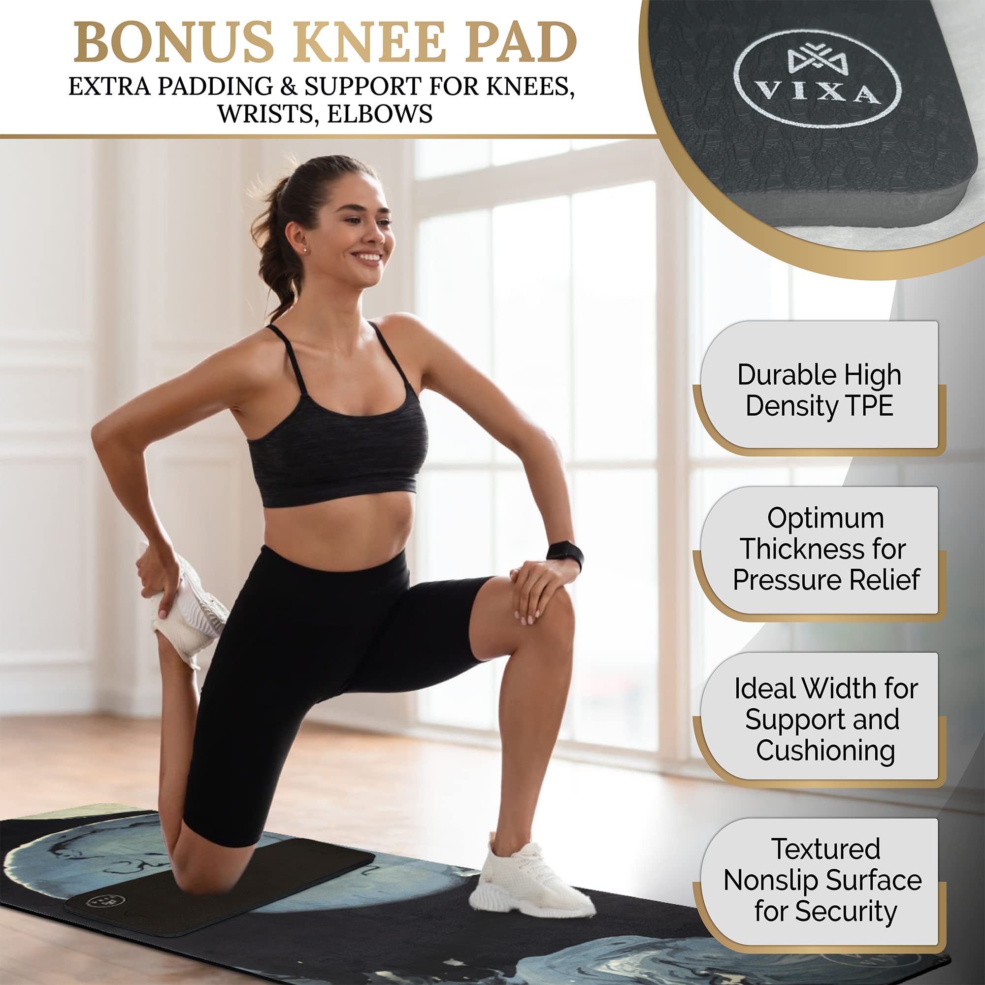 Vixa Yoga Mat Set with Booty Bands, Perfect Hot Yoga Mat