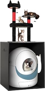 Cat Litter Box Enclosure with Tree