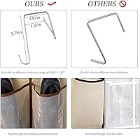 Vista 5 de KEEPJOY Organizador de zapatos sobre la puerta, organizador de zapatos colgante con 12 bolsillos de malla, organizador de zapatos para armario