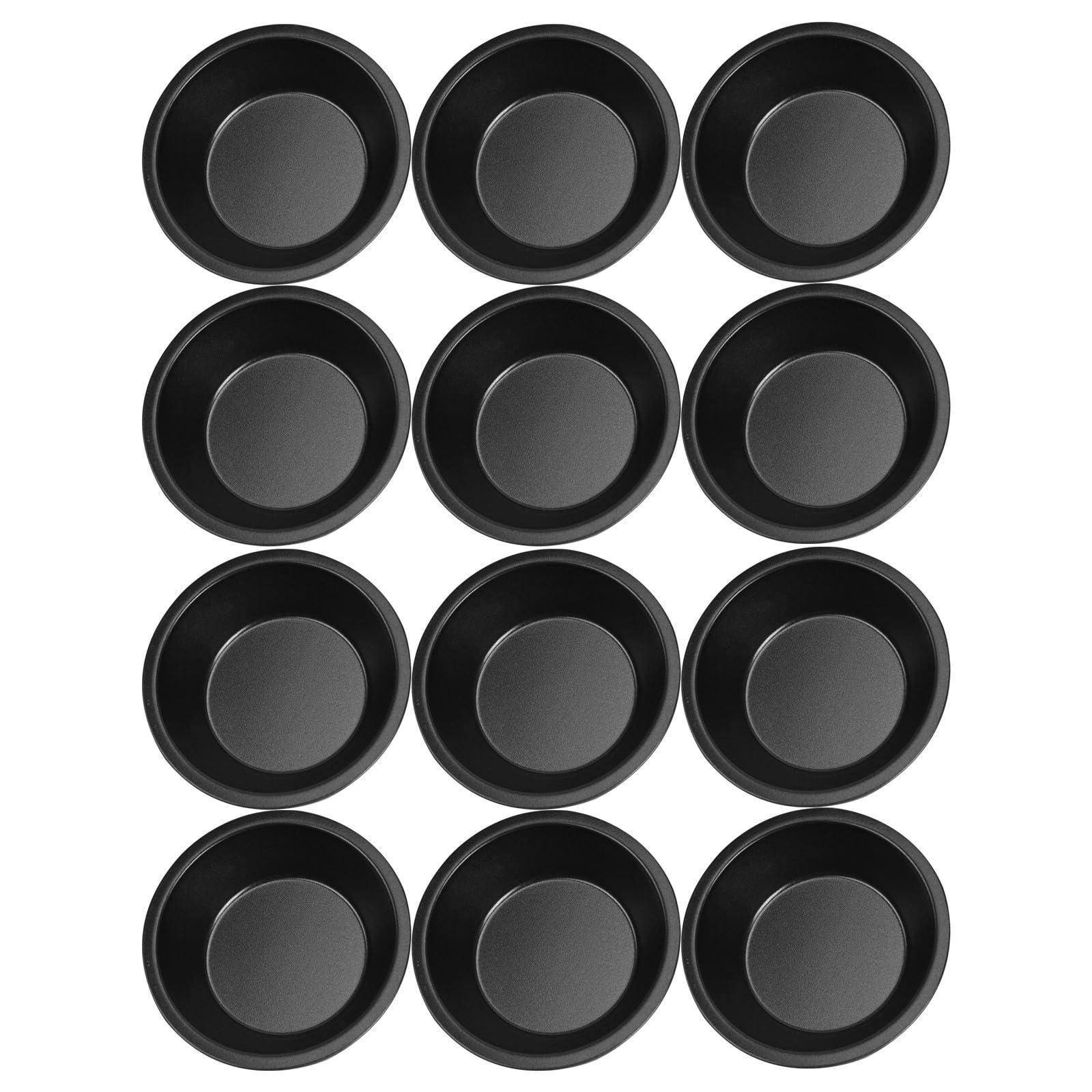 12 Piezas en Acero al Carbono de 5 Pulgadas Molde Redondo Pequeño