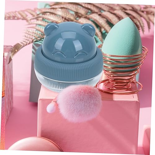 Miniatura 7 de Housoutil Caja de almacenamiento de huevos de belleza, estuche para licuadora, bolsa de maquillaje linda, esponjas para maquillaje, esponjas para