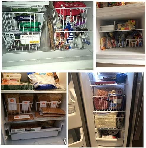 Miniatura 7 de Contenedores organizadores verticales para congelador, cestas de congelador para congelador de pie de 14, 15 pies cúbicos, cestas de almacenamiento