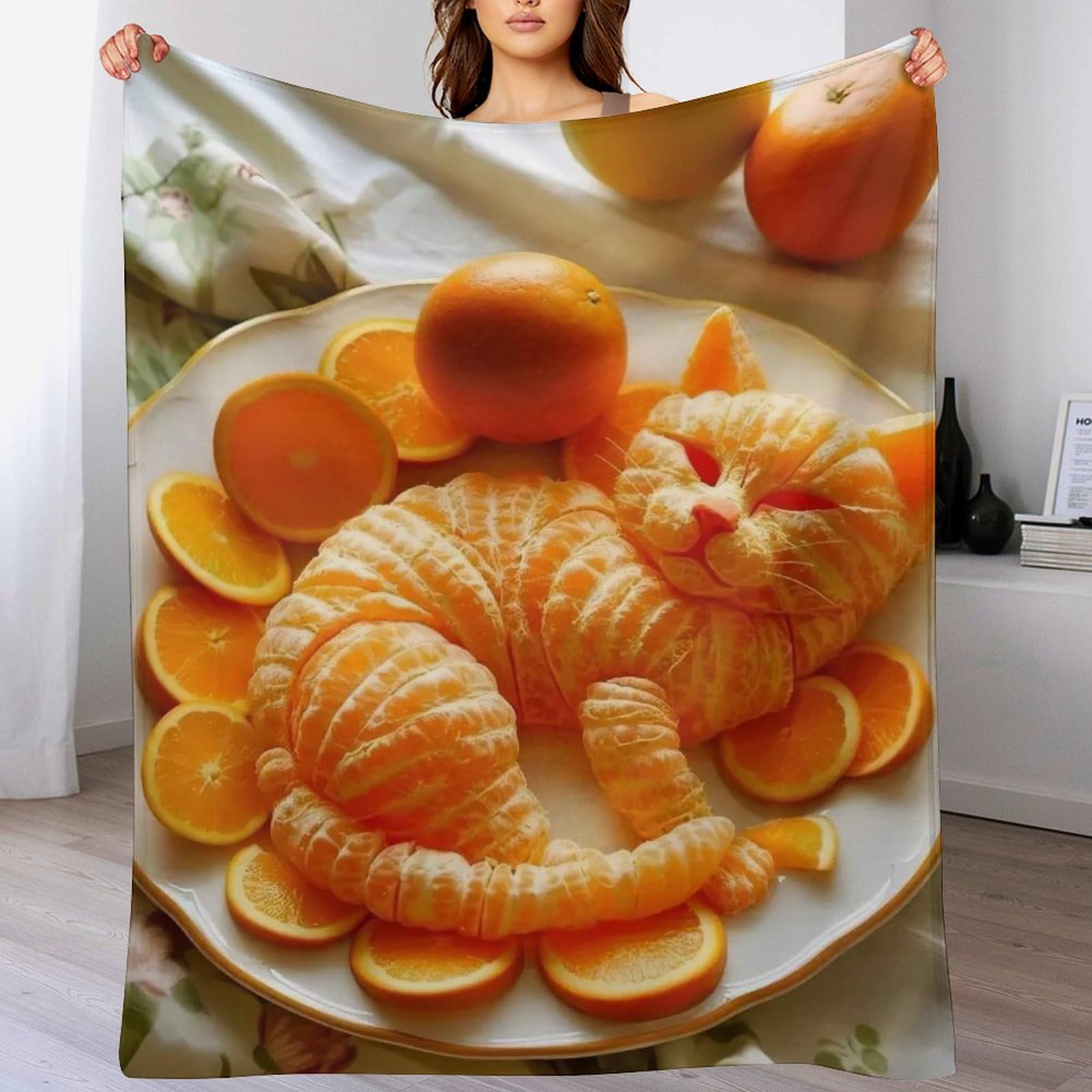 Couverture polaire chat en flanelle 130x150 cm pour lit et canape