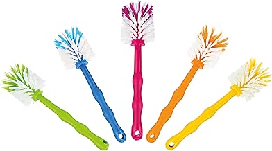 Wundermix Mixing Pot Washing-Up Brush for Thermomix (Set of 5), Cleaning Brush for Mixing Pots such as Thermomix, Monsieur Cuisine, Bosch Cookit, Robust Brush with Nylon Bristles