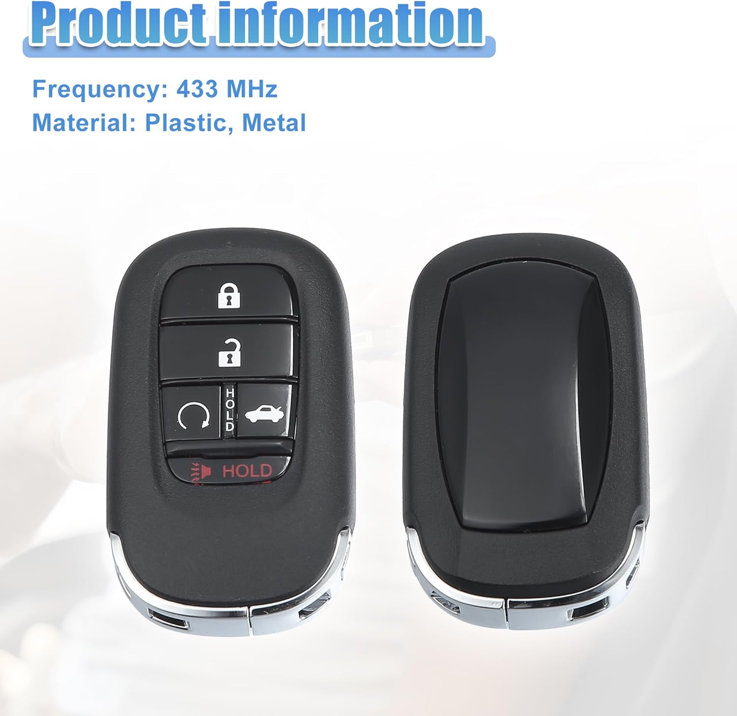 ACROPIX 433 MHz Keyless Entry Remote Key Fob Fit for Honda Accord 2022 for Honda Civic 2022-2023 KR5TP-4 - Pack of 1 Black