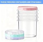 DTDNZKN paquet de 4 16Oz (500ML) Conteneurs de stockage de congélateurs en plastique hermétique Stockage d'aliments avec Twist Top Lids