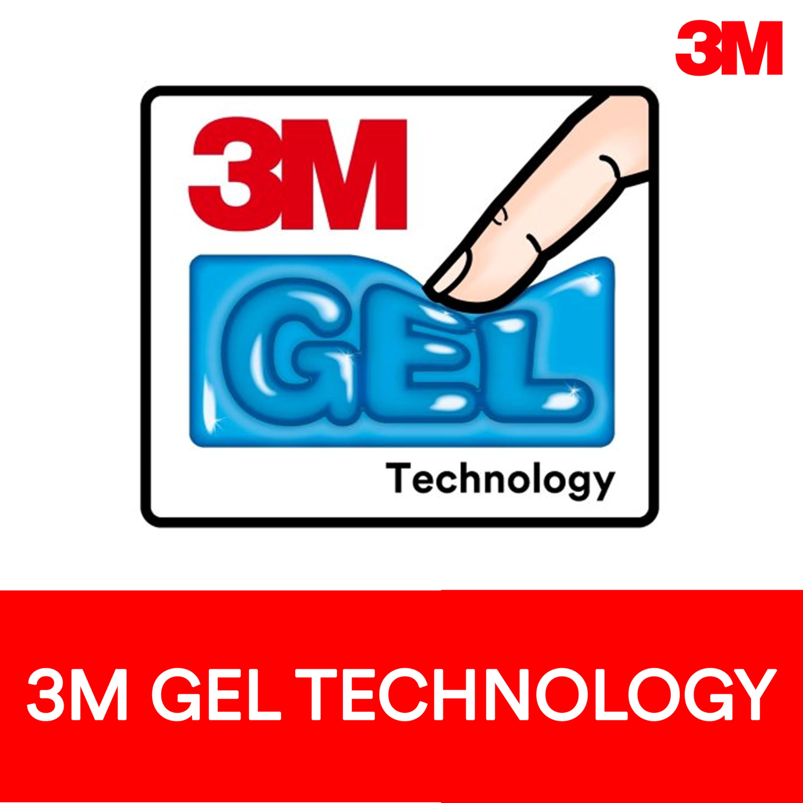 3M WR85B Gel Noir podkładka pod nadgarstek - Odpoczynek pod nadgarstek (Żelowy, Czarny, 482,6 x 48,26 x 15,24 mm)