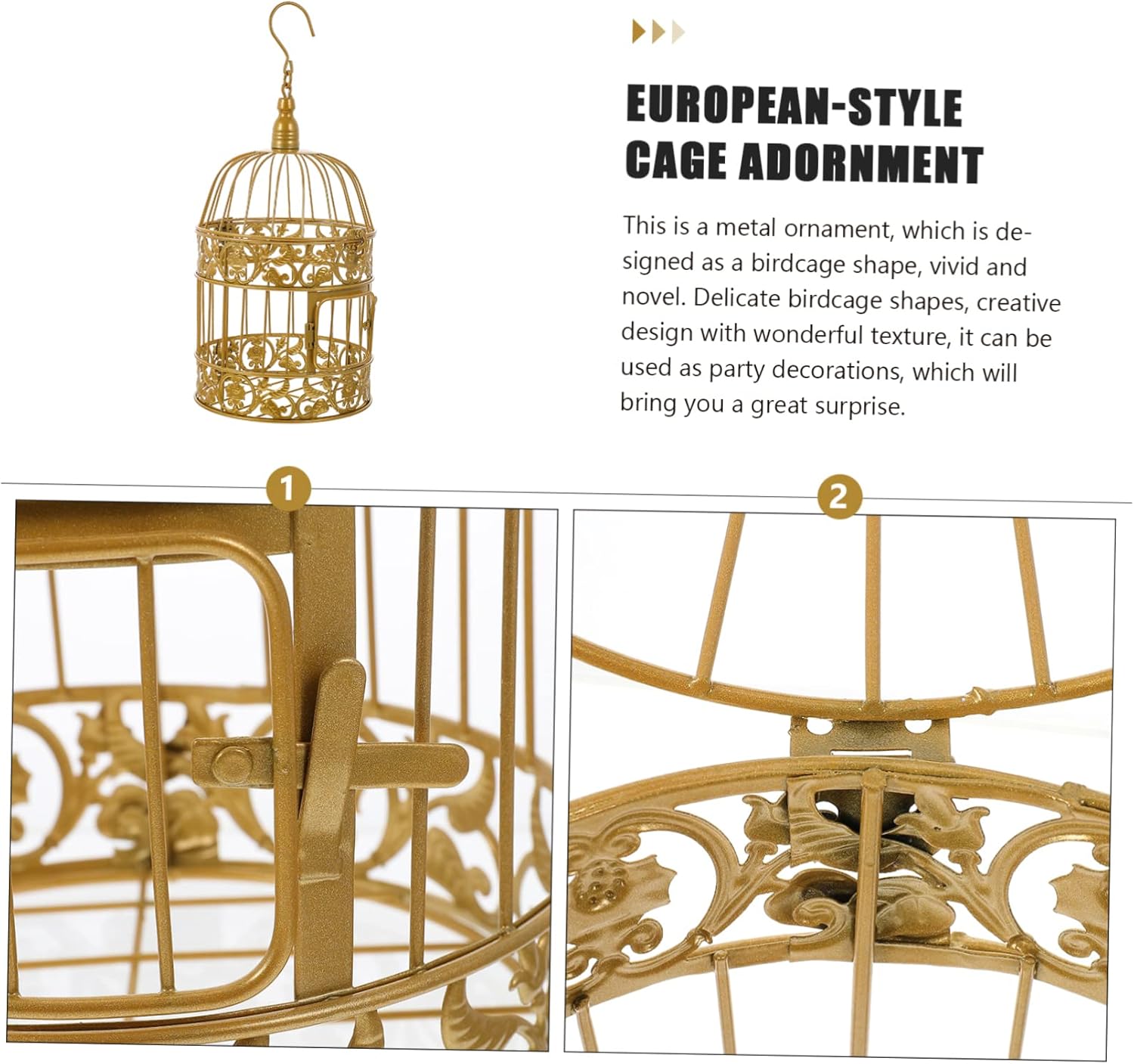 Decorative Birdcage Ornament for Wedding Hollow Iron Cage Flower Container Chic Centerpiece for Parties and Home Decor Elegant Design