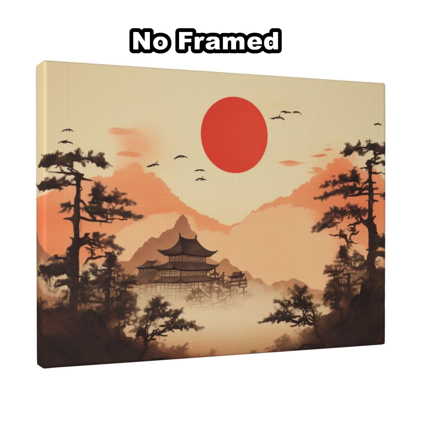 Kit per pittura con numeri per adulti, tramonto, pittura paesaggistica con numeri per principianti, pittura acrilica con 6 pennelli, pittura ad olio per decorazione da parete, 90 x 65 cm, senza