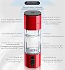 Hydrogen Water Bottle Generator, 208mL Capacity, 99.99% High Purity, Portable & Rechargeable with Inhaler, PEM Technology for Home & Travel