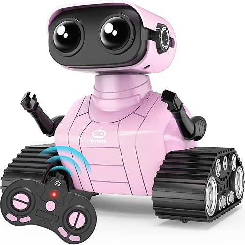 Playsheek Robot Toys - Robot de control remoto, recargable emo, robot con demostración automática para niños, robot RC para niños, robot