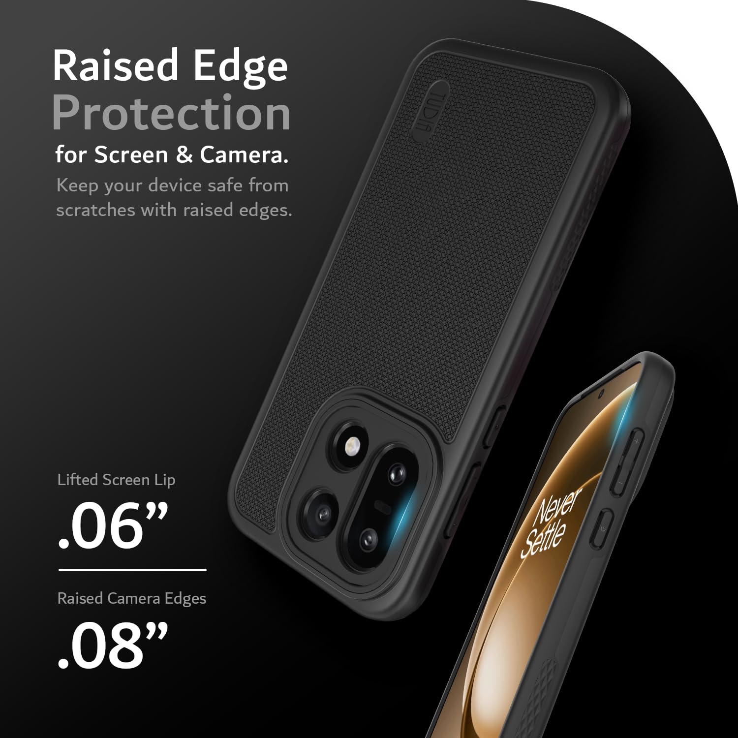 TUDIA MergeGrip Compatibel Met OnePlus 13 5G (2025) Hoesje [Magsafe- Compatibel] Militaire Kwaliteit Dubbellaags Schokbestendig Antislip Stevige Bescherm Case (Matzwart