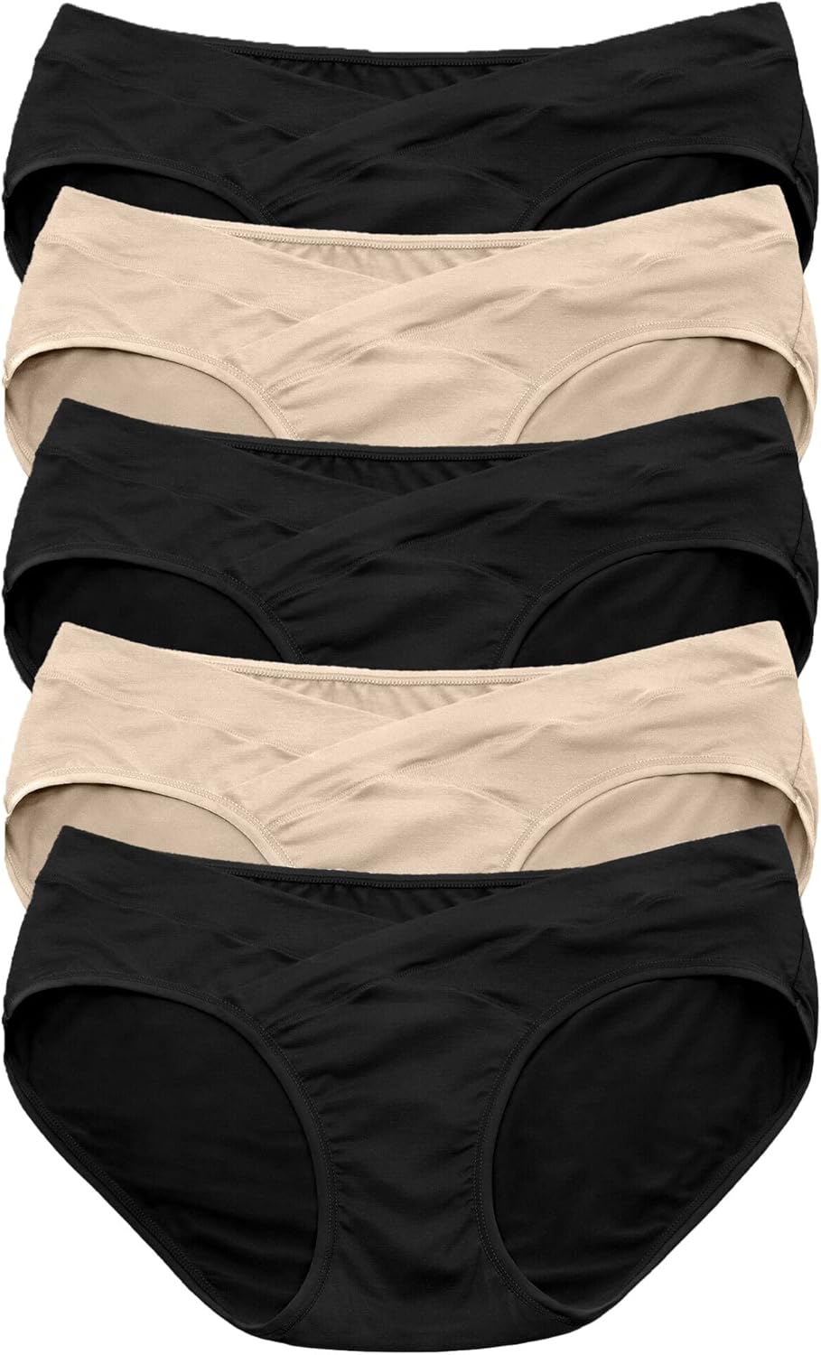 Kindred Bravely Under the Belly Bikini Maternity Underwear for Women and Postpartum Underwear 5 Pack