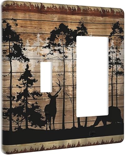 Vista 619 de Cubiertas decorativas de salida de estrella de mar playera, tablero de madera azul de concha de mar de 1 banda, decoración individual GFCI, placa