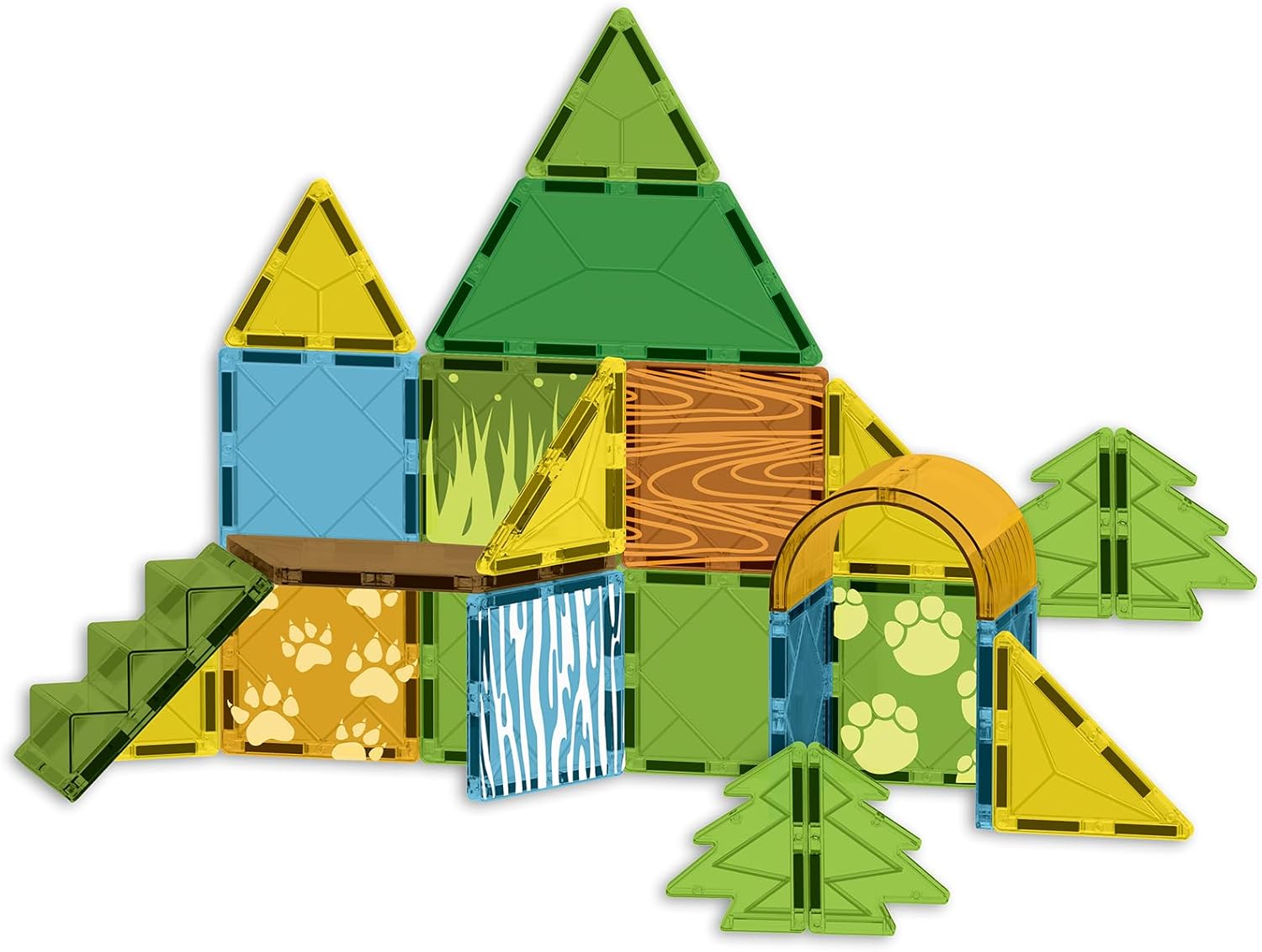 Kids Magnetic Tiles, Magnetic Structural Build Magnets Tile Building Blocks Accessory Playset CZ39205-H