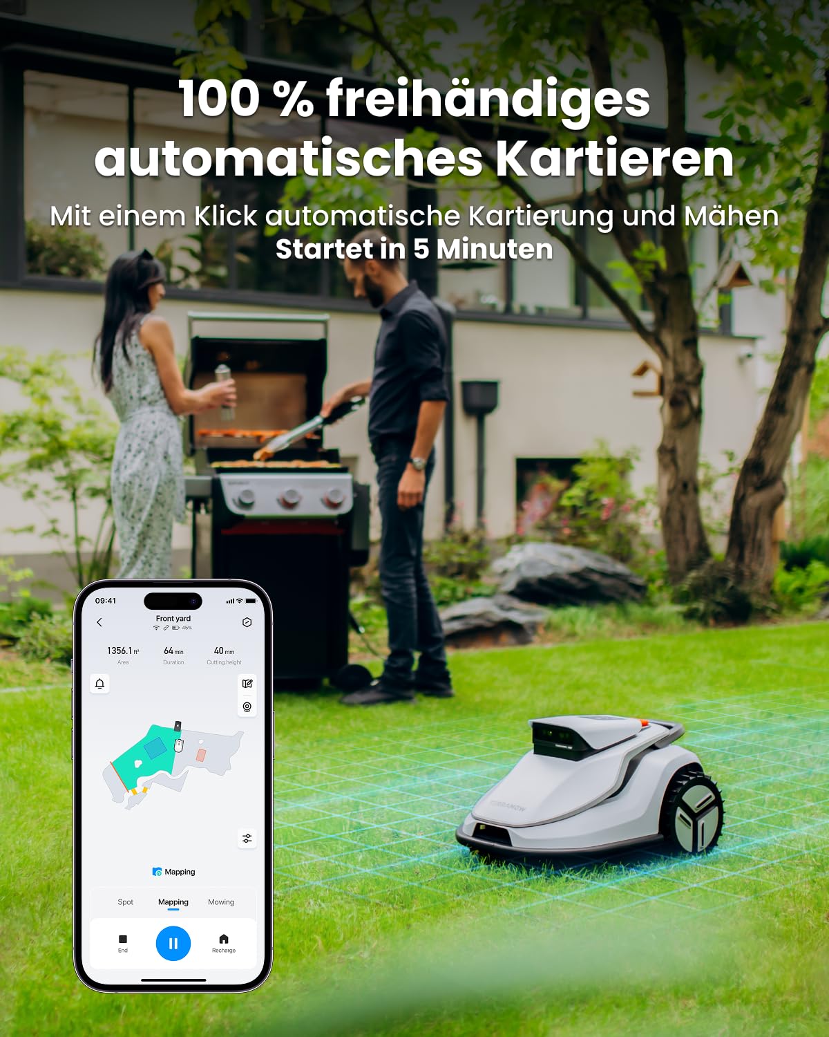 TerraMow Tondeuse Robot V600 avec Garage — vue 3