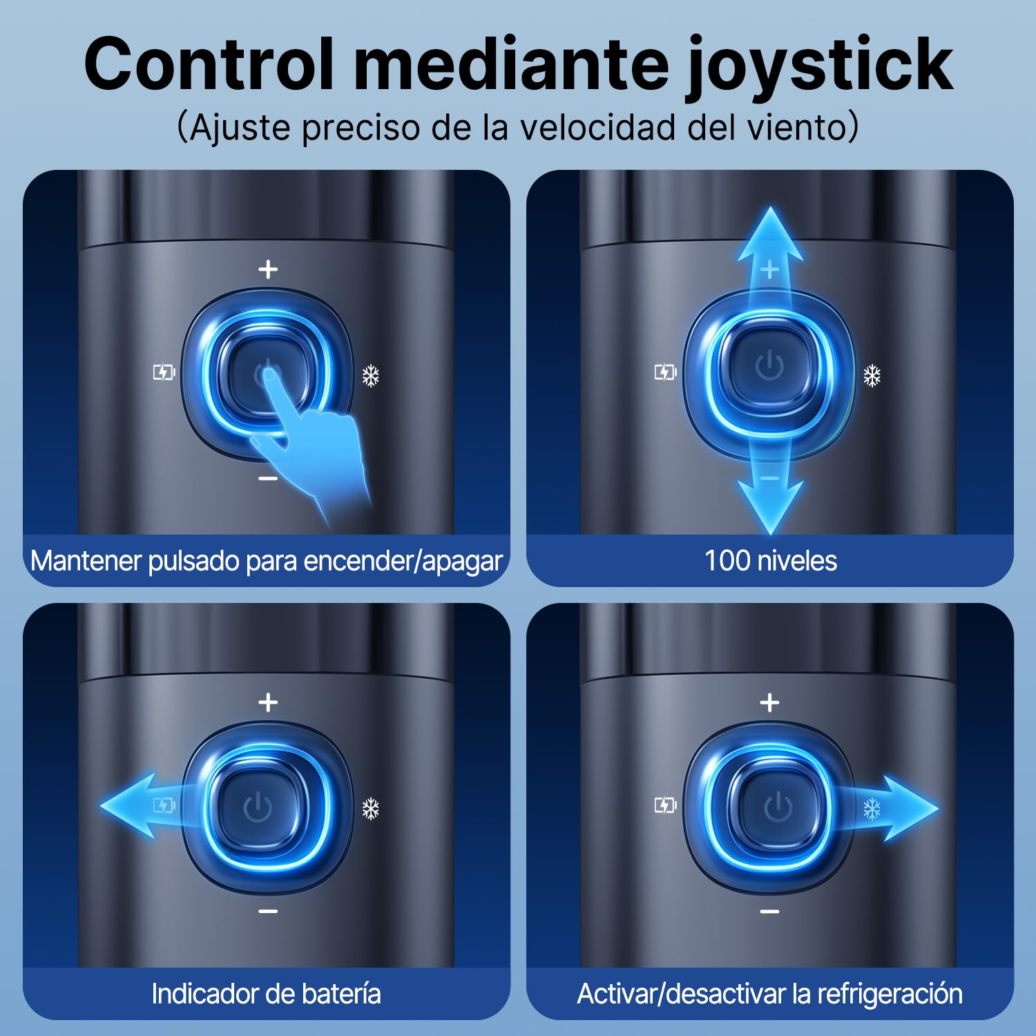 yAyusi Ventilador Portátil Recargable de Mano,Ventilador Multifuncional Potente de 10000mAh con Función de Enfriamiento Por Hielo,Ventilador Turbo,Niveles Ajustables de 0 a 100 para Viajes/Oficina