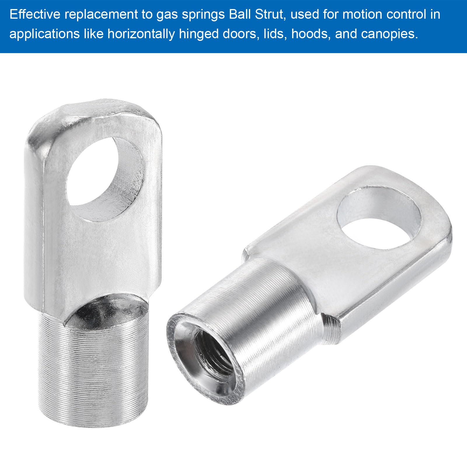 QUARKZMAN Conector de Articulación de Resorte de Gas M6X11mm, Hembra, de Acero Plateado, 15 Unidades