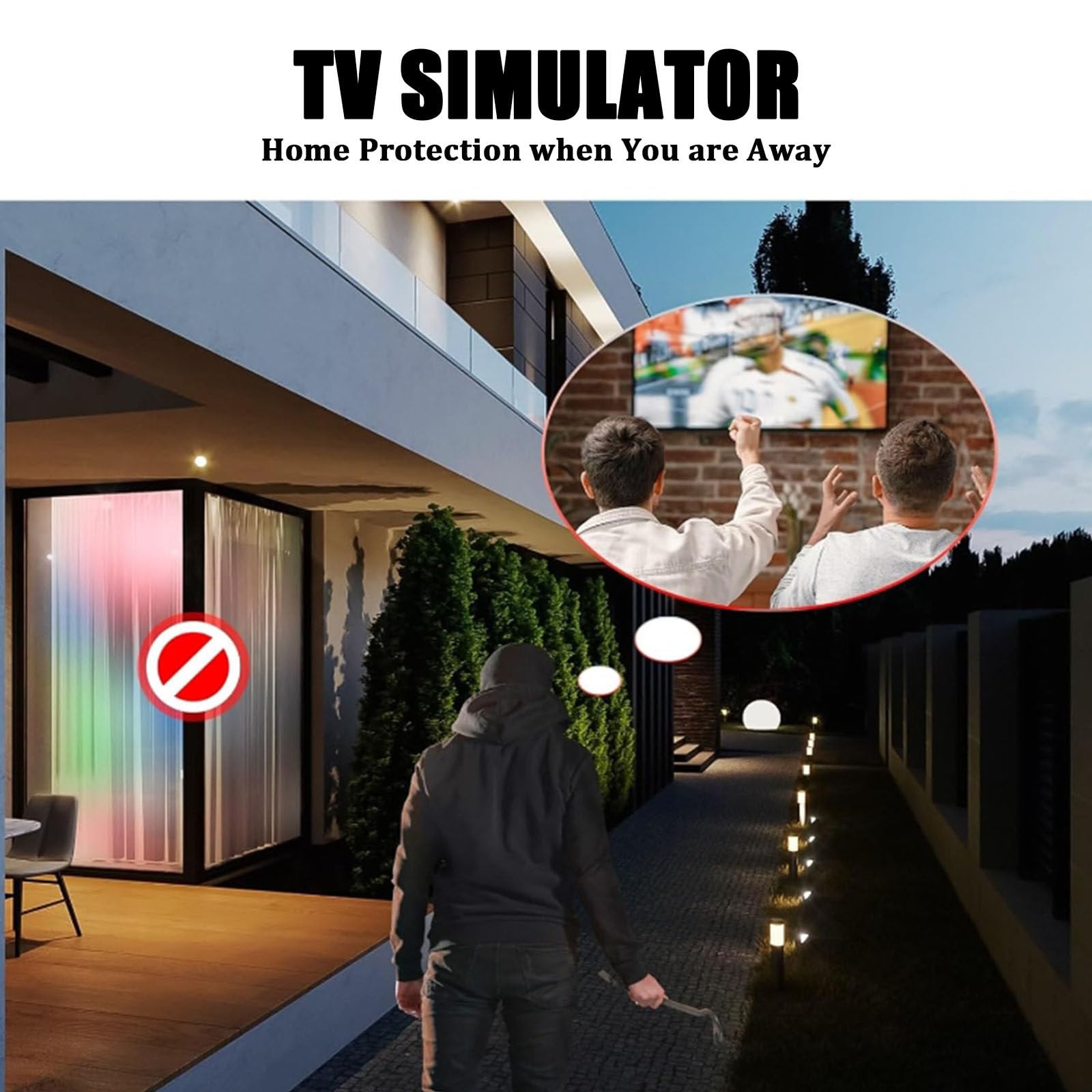 Interface Usb 4 Modes IntéGréE Led Simulateur De TéLéVision Factice Dispositif De SéCurité Domestique Anti-Cambriolage Rotatif Avec Fonction De Temps Qualité SupéRieure