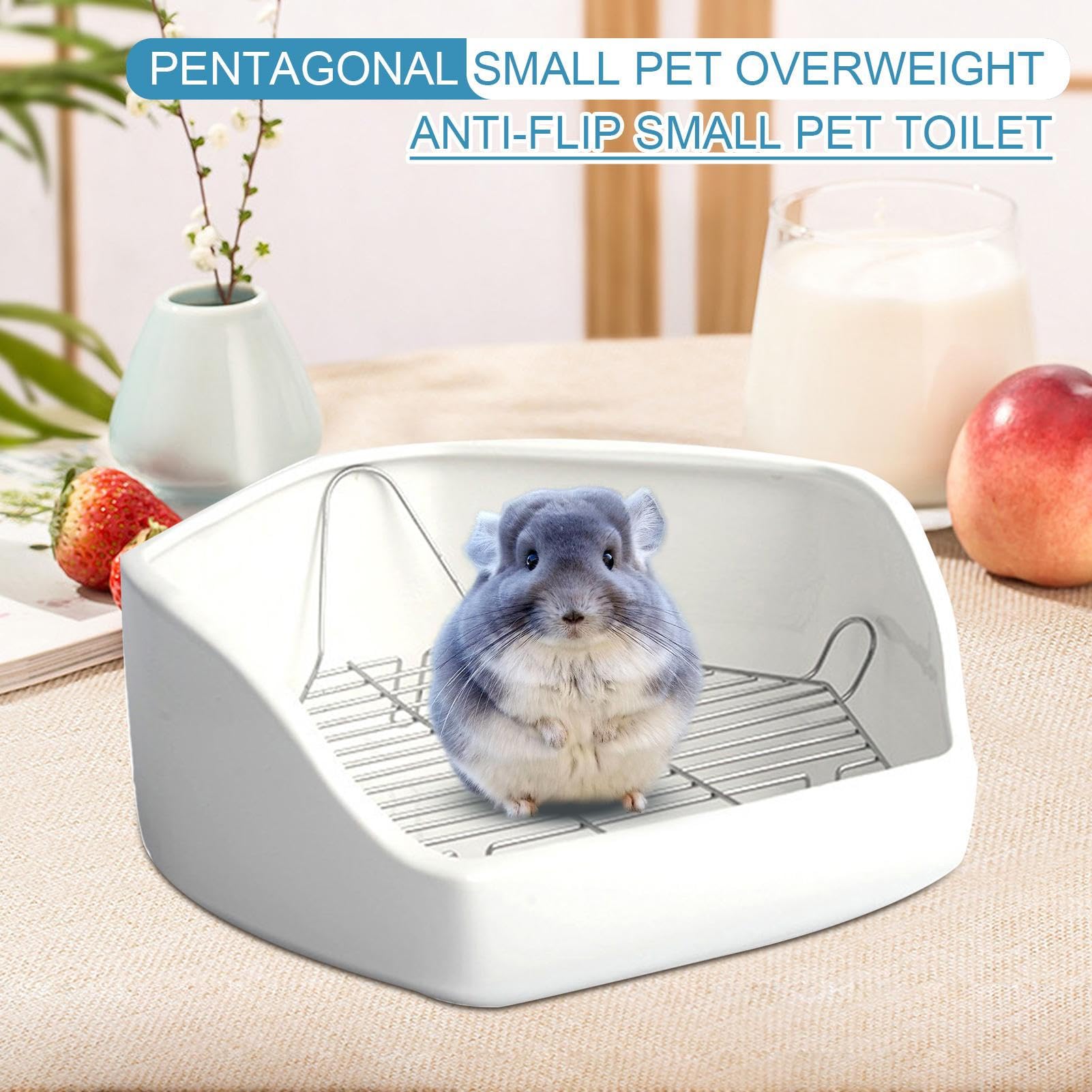 Angolo Toilette per Conigli Lettiera per Animali | Toilette Vaschetta igienica addestratore per conigli, cincillà e polli