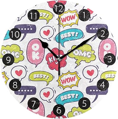Amazon Co Jp 掛け時計 かわいい吹き出しウォールクロック インテリア お祝い 記念日 贈り物 プレゼント ホーム キッチン