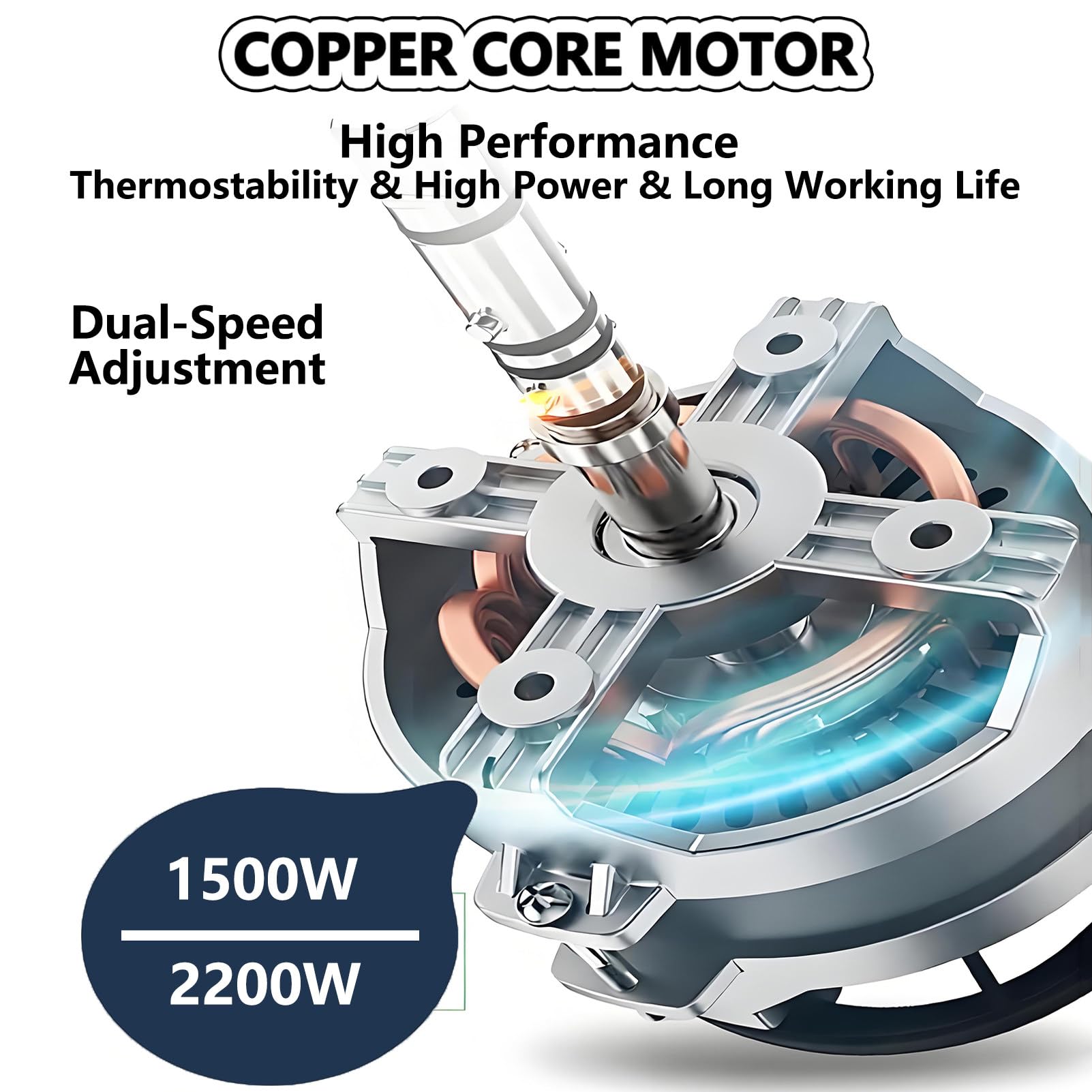 Tritatutto Elettrico Con Motore Potente da 1500w/2200w, Tritacarne 5L