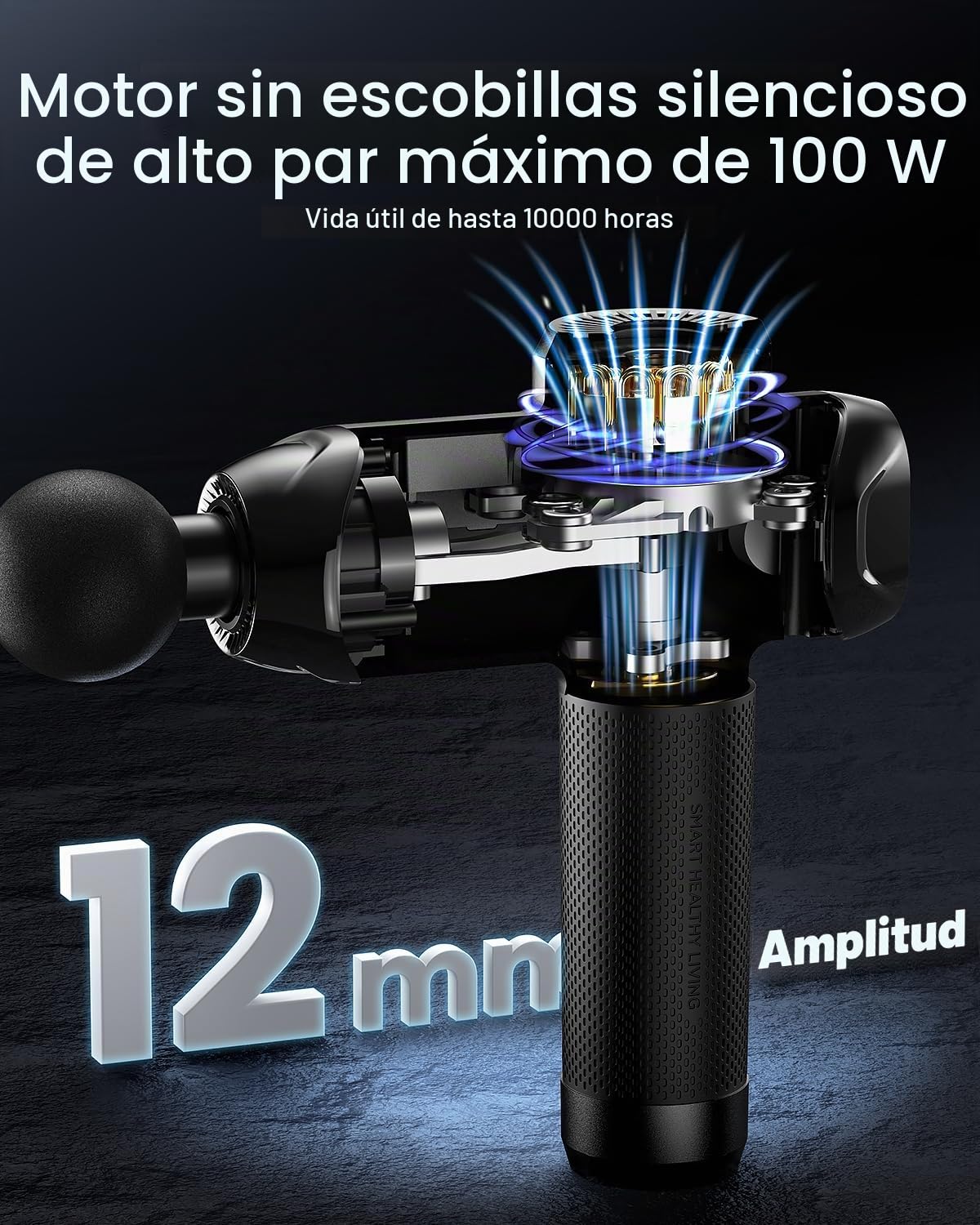 Pistola de Masaje Muscular con Calor y Frío, RENPHO Pistola de Masaje con Bluetooth, Massage Gun Pistola Masajeadora Eléctrica de Mano para Espalda y Todo el Cuerpo Relajación de Masaje Muscular