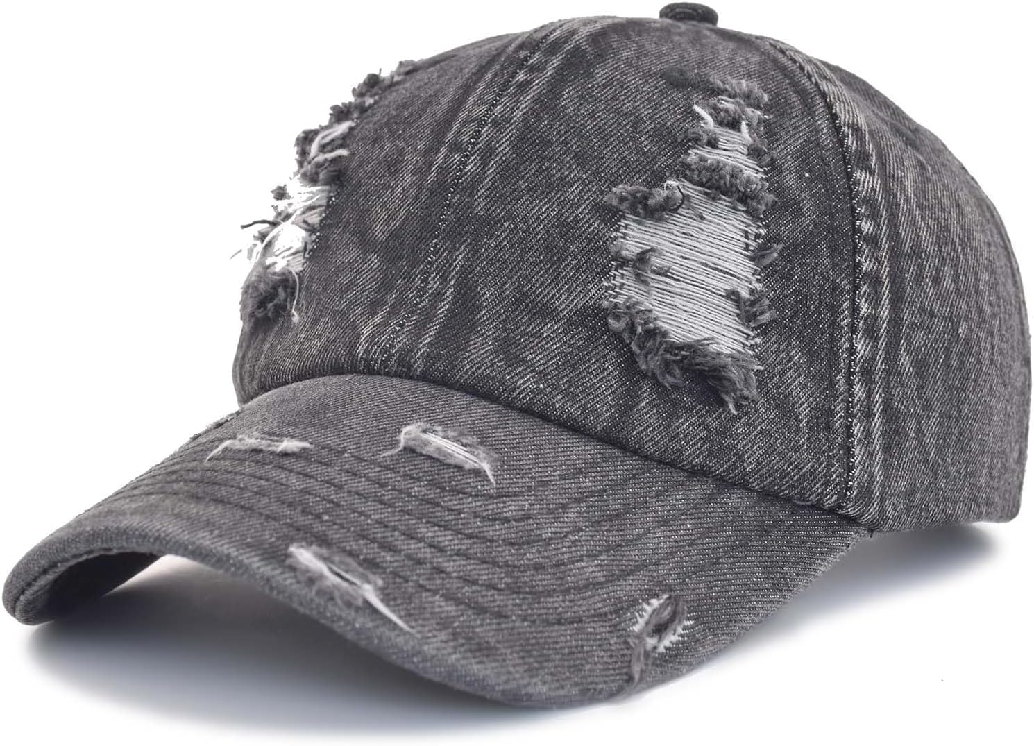 TSSGBL Unstructured Distressed Baseabll Cap Cotton Soft Dad Hat Adjustable Low Profile Headwear Ball Caps for Women Men - Image 2