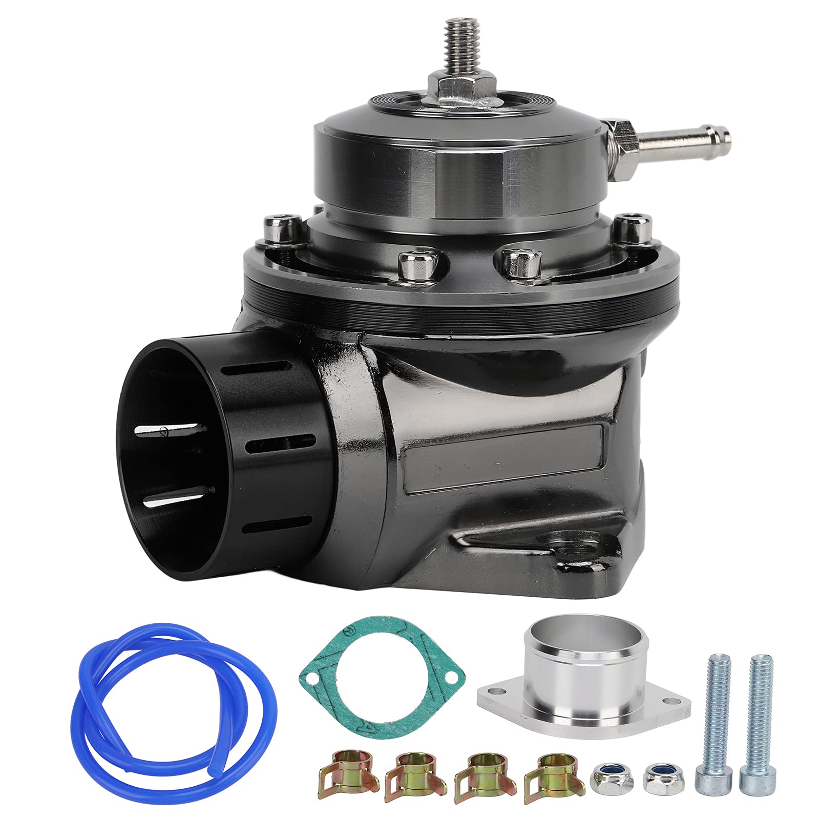 Kit De Válvula De Descarga,Kit De Válvula De Descarga De Recirculación,Válvula De Alivio De Presión Turbo Blow Off BOV ID 40 Mm Longitud 65 Mm Modificación Universal(negro)