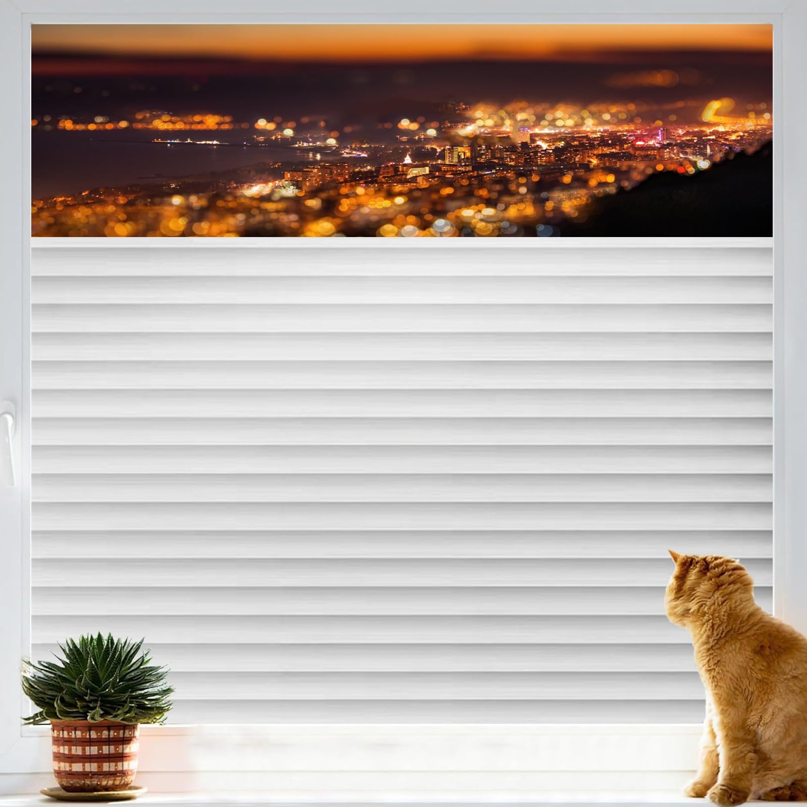 Film fenêtre anti-regard occultant 75x450cm opaque pour vitrage de maison