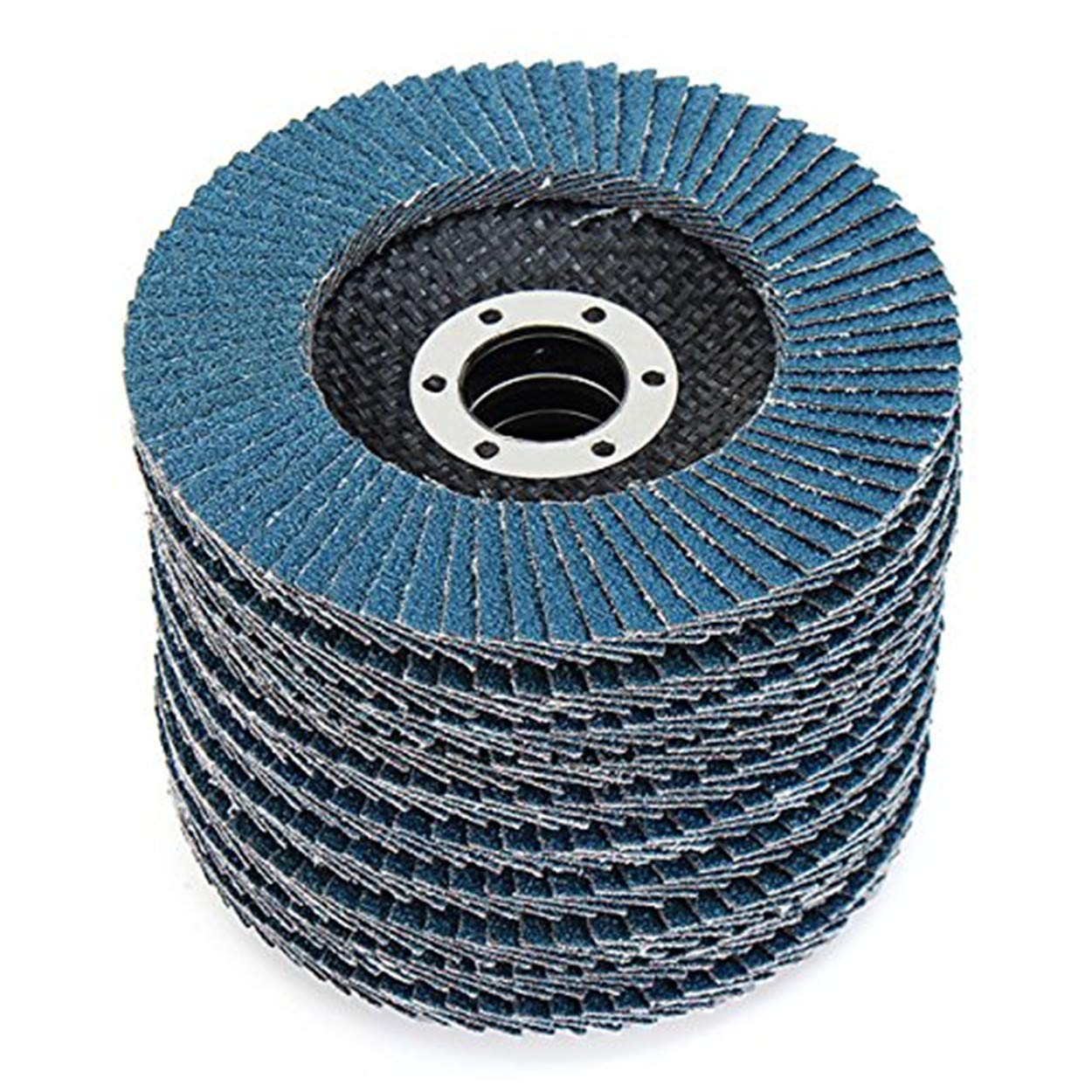 EsportsMJJ 10Pcs 115X22Mm Flap Lijado Disco 60 80 Arena Rueda De Lija para Amoladora Angular-60#