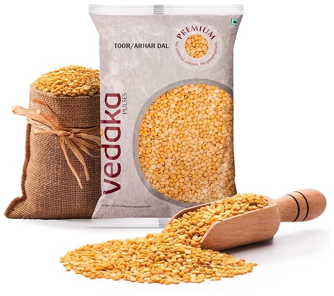 Amazon Brand - Vedaka Premium Unpolished Toor Dal, 500g