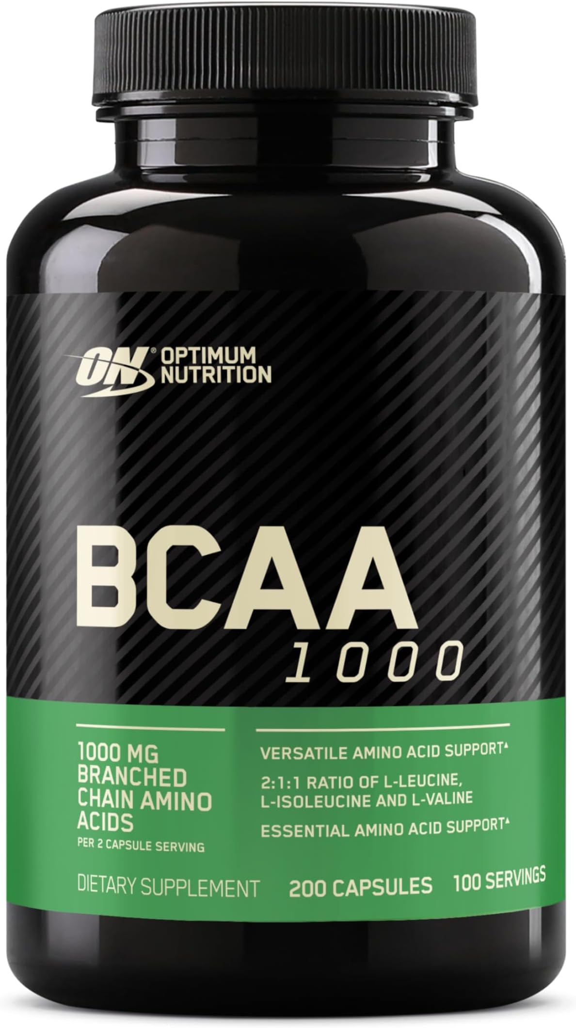 Optimum Nutrition BCAA Amino Acids Capsules (1000mg,200 Pieces)