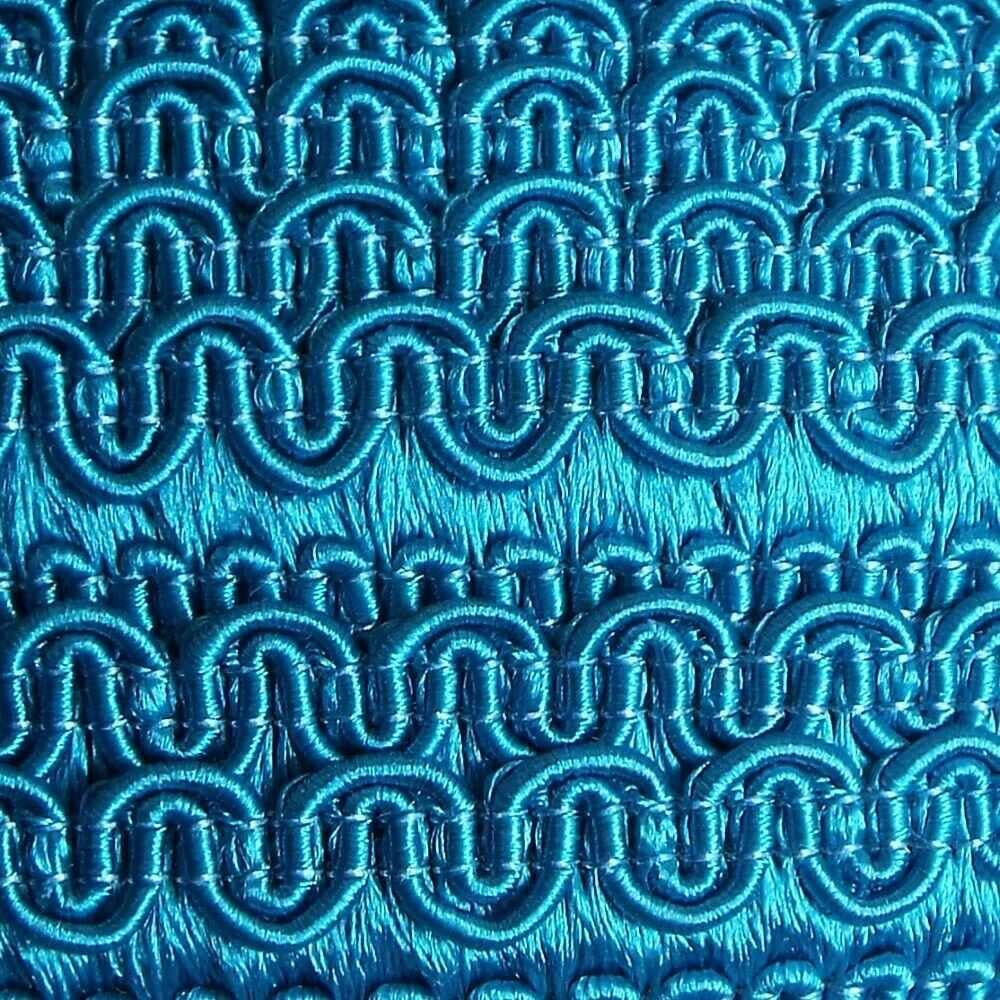 11mm Scroll Gimp Braid Trim Big Small Upholstery 38 Colour Buy 1 2 or 4m 934D, 005 Turquoise Blue, 2 Metres
