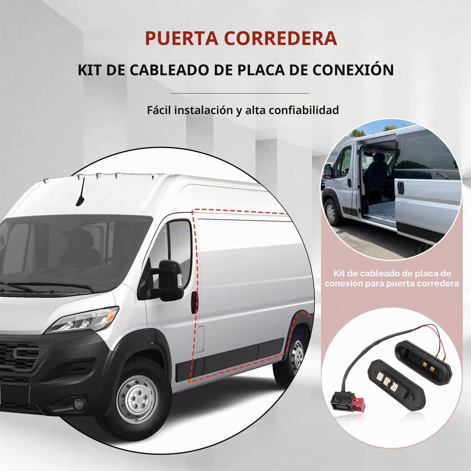 Interruptor de Contacto Puerta Corredera con Cable para Ducato Boxer Jumper desde 2006 1348483080 6365C5 Interruptor de Puerta 3+1 Pines 6737571065