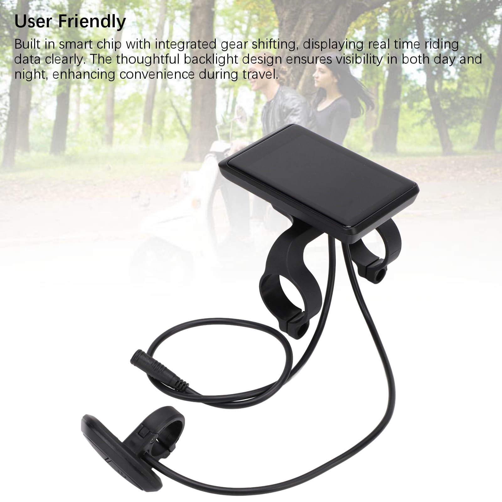 Keenso Display per bici elettronica, tachimetro LCD in ABS con porta di ricarica USB, monitora velocità e batteria, per pendolarismo e riparazioni fai da te