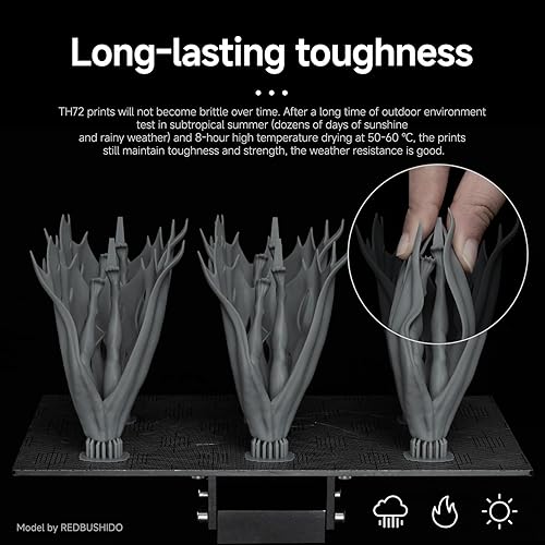 Miniatura 10 de RESIONE - Resina de impresora 3D TH72 - Resina flexible resistente para una resistencia duradera y un alto alargamiento, ideal para impresión 3D