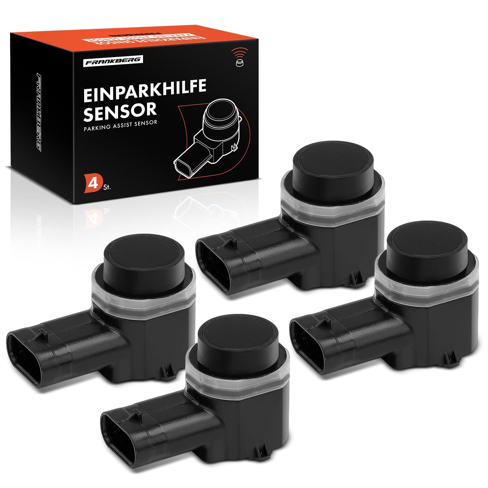 Frankberg 4x Sensori di Parcheggio PDC Compatibile con Golf VI 5K1 Fabia II 542 Ibiza IV 6J5 6P1 Golf Plus 521 5M1 Golf VI Variante AJ5 Replace# 1S0919275C