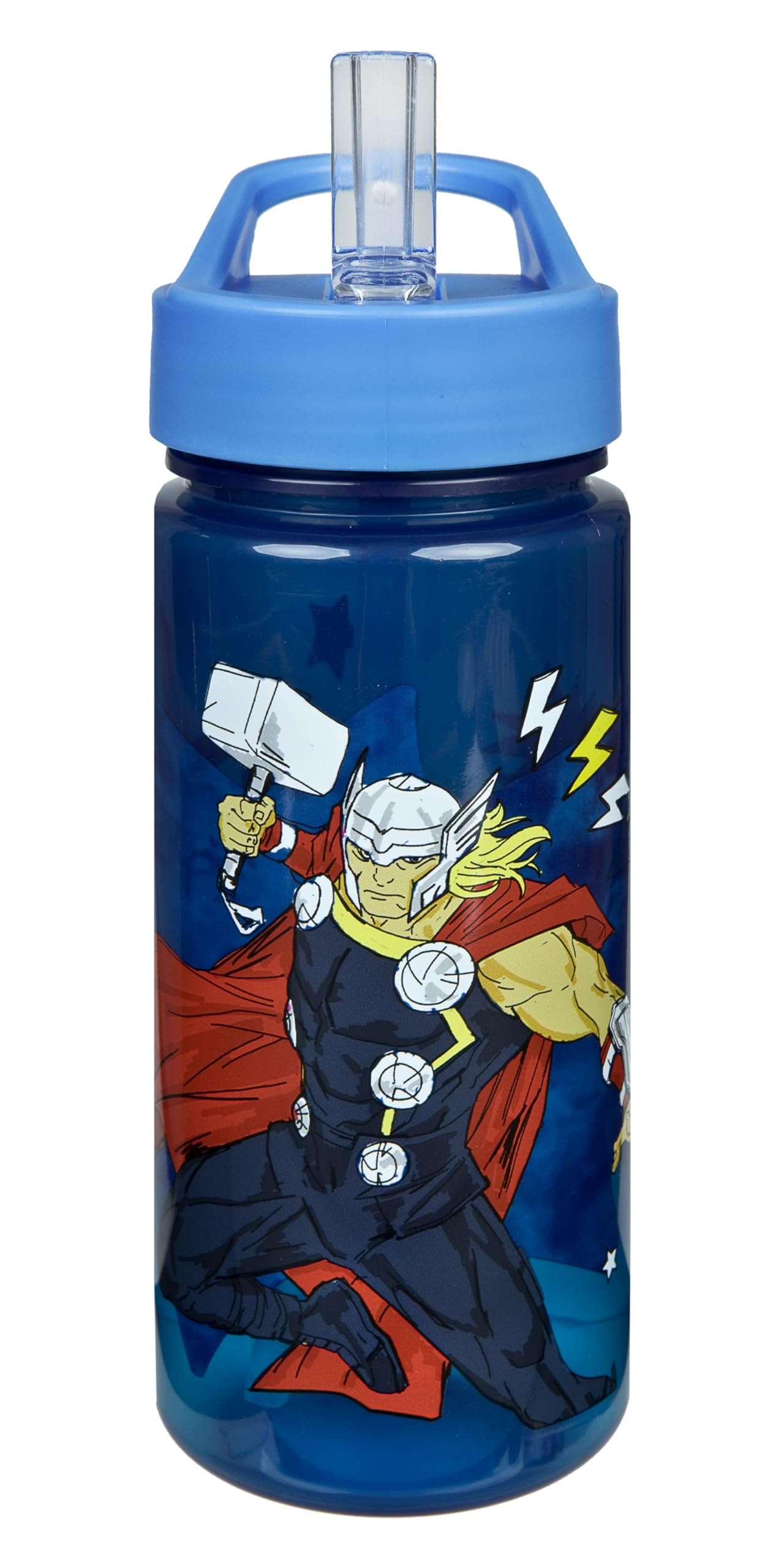 Marvel Avengers Borraccia Per Bambini 500 Ml | Con Cannuccia E Coperchio Antipolvere, Senza BPA, Riciclabile
