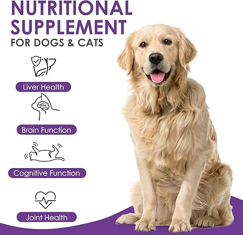 Miniatura 3 de NUTRIARISE Suplemento de salud hepática para perros medianos y grandes, S-adenosilmetionina (Same) y silimarina, 30 tabletas