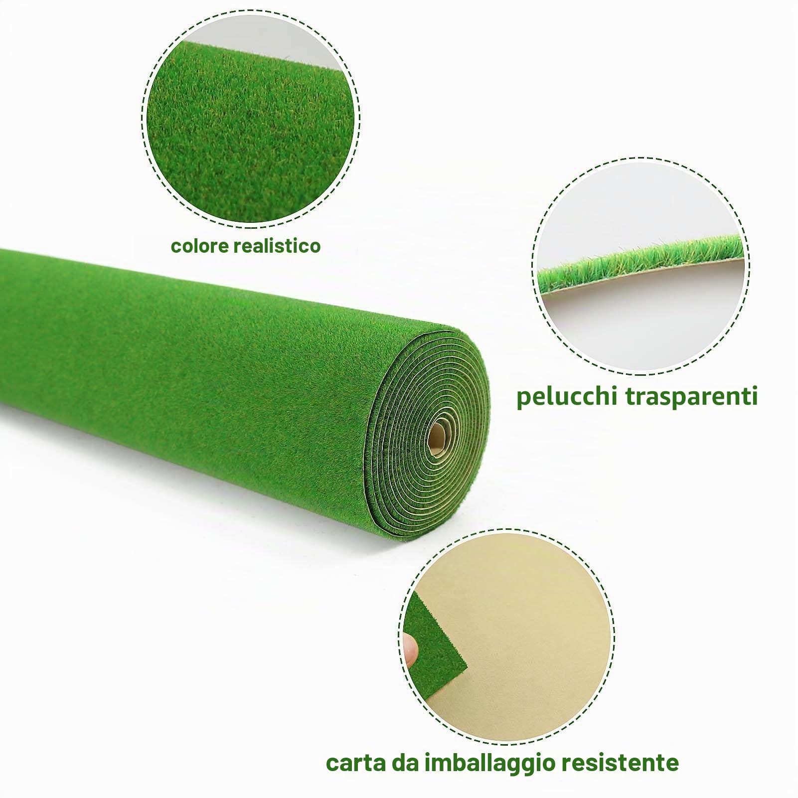 Evemodel 200 x 41 cm modellino ferroviario prato prato tappeto paesaggistica colori assortiti prato tappeto (verde)