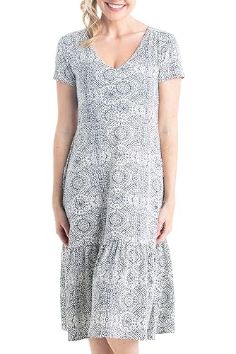 Legendary Whitetails Womens Printed Knit Midi Short Sleeve Dress