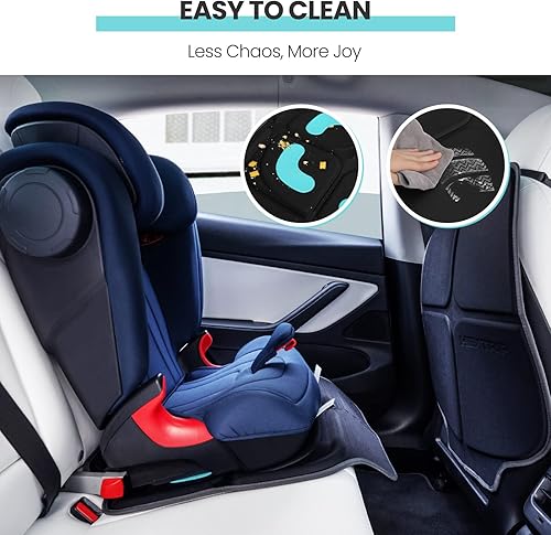 Miniatura 5 de HEYTRIP Protector de asiento de automóvil, paquete de 2, alfombrilla de asiento de automóvil orientada hacia atráshacia adelante para niños de 0 a