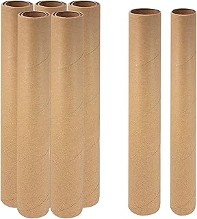 12 PCS Cardboard Tubes for Crafts Two Size, Empty Toilet Paper Rolls for Art Projects, DIY Brown Crafting Paper Roll for Classrooms Dioramas Decorations, 5pcs 1.37x15.7In and 5pcs 1.77x15.7In